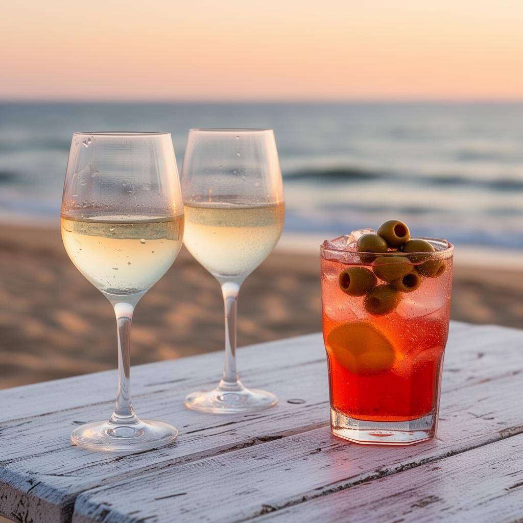 Aperitivo al tramonto sulla spiaggia
